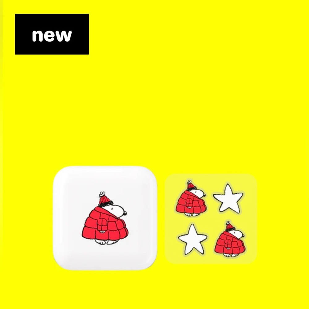 Peanuts X Starface Hydro Star Pimple Patches Compact Red Snoopy Limited Edition